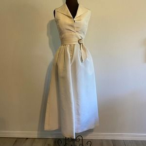 Vintage Isaac Mizrahi Cream Cocktail Dress